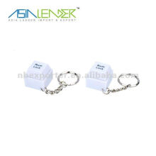 Mini promotion white keyboard LED light keychain